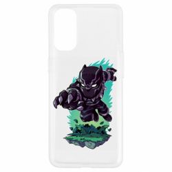 Чехол для Oppo Reno 4 Cute Black panther - PrintSalon