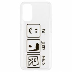 Чохол для Oppo Reno 4Eat Sleep Roblox - PrintSalon