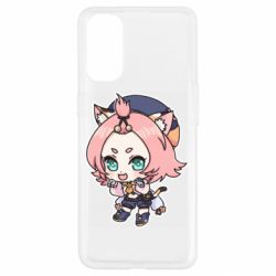 Чехол для Oppo Reno 4 Genshin Impact chibi Diona - PrintSalon