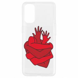 Чехол для Oppo Reno 4 Heart out of hands - PrintSalon