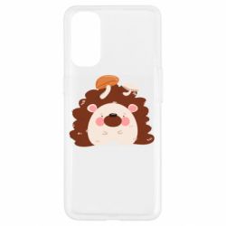 Чехол для Oppo Reno 4 Hedgehog with mushrooms - PrintSalon