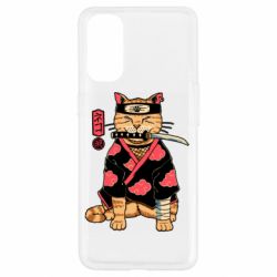Чехол для Oppo Reno 4 Japanese Akatsuki cat - PrintSalon