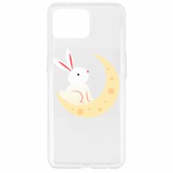 Чехол для Oppo Reno 4 Lite Cute rabbit on the moon - PrintSalon