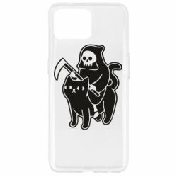 Чохол для Oppo Reno 4 Lite Death and cat - PrintSalon