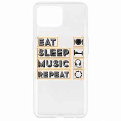 Чехол для Oppo Reno 4 Lite Eat sleep dj repeat. - PrintSalon