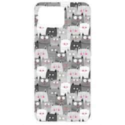 Чохол для Oppo Reno 4 Lite Gray cats pattern - PrintSalon
