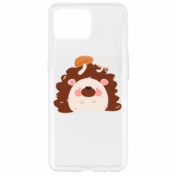 Чехол для Oppo Reno 4 Lite Hedgehog with mushrooms - PrintSalon