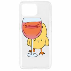 Чехол для Oppo Reno 4 Lite Качка і келих вина - PrintSalon