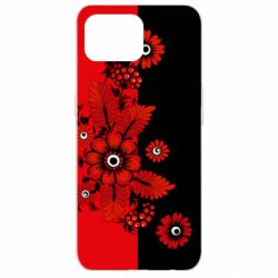 Чохол для Oppo Reno 4 Lite Червоні квіти - PrintSalon