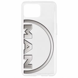 Чехол для Oppo Reno 4 Lite Man metallic logo - PrintSalon