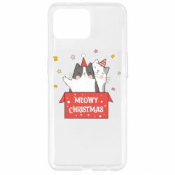 Чехол для Oppo Reno 4 Lite Meowy Christmas ( present box ) - PrintSalon