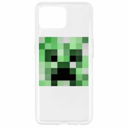 Чехол для Oppo Reno 4 Lite Minecraft minimalist Creeper - PrintSalon