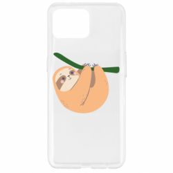 Чехол для Oppo Reno 4 Lite Sloth on a branch - PrintSalon