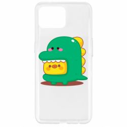 Чехол для Oppo Reno 4 Lite Уточка в костюме динозавра - PrintSalon