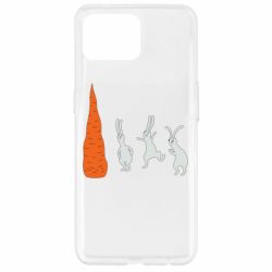 Чехол для Oppo Reno 4 Lite Зайцы возле морковки - PrintSalon