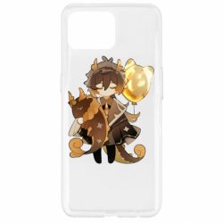 Чехол для Oppo Reno 4 Lite Zhongli with baloon - PrintSalon