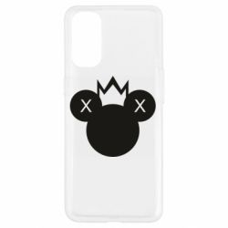 Чехол для Oppo Reno 4 Mickey with a crown-PrintSalon Чехол для Oppo Reno 4 Mickey with a crown