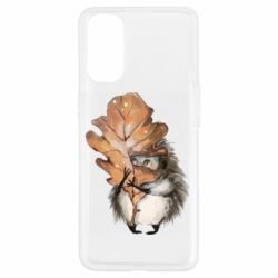 Чехол для Oppo Reno 4 Осенний ежик - PrintSalon
