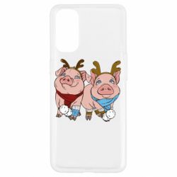 Чехол для Oppo Reno 4 Pigs-PrintSalon Чехол для Oppo Reno 4 Pigs