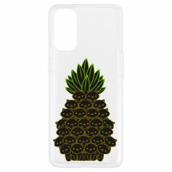 Чехол для Oppo Reno 4 Pineapple cat - PrintSalon
