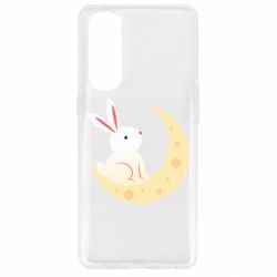 Чехол для Oppo Reno 4 Pro Cute rabbit on the moon - PrintSalon