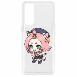 Чехол для Oppo Reno 4 Pro Genshin Impact chibi Diona - PrintSalon