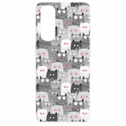 Чохол для Oppo Reno 4 Pro Gray cats pattern - PrintSalon