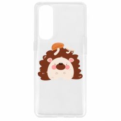 Чехол для Oppo Reno 4 Pro Hedgehog with mushrooms - PrintSalon