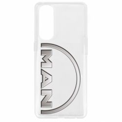 Чехол для Oppo Reno 4 Pro Man metallic logo - PrintSalon