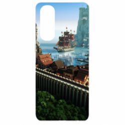 Чехол для Oppo Reno 4 Pro Minecraft beautiful town - PrintSalon