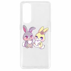 Чехол для Oppo Reno 4 Pro Rabbits In Love - PrintSalon