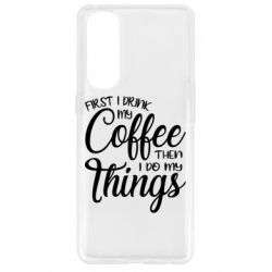 Чехол для Oppo Reno 4 Pro Сначала кофе потом дела - PrintSalon