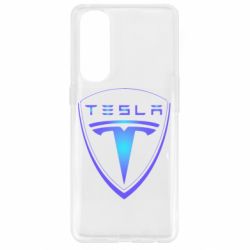 Чехол для Oppo Reno 4 Pro Tesla logo gradient - PrintSalon