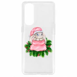 Чехол для Oppo Reno 4 Pro Заяц Новогодний - PrintSalon