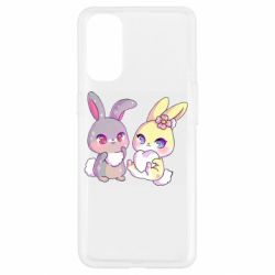 Чехол для Oppo Reno 4 Rabbits In Love - PrintSalon