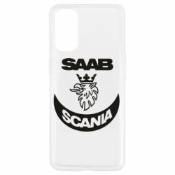 Чехол для Oppo Reno 4 Scania SAAB logo - PrintSalon