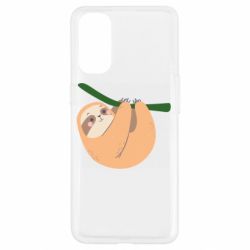 Чехол для Oppo Reno 4 Sloth on a branch - PrintSalon