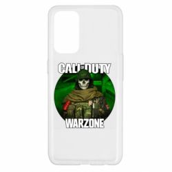 Чехол для Oppo Reno 5 4G Call of duty Warzone ghost green background - PrintSalon