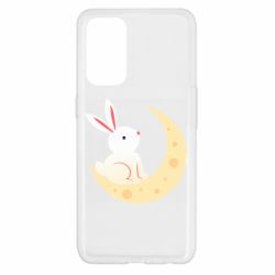 Чехол для Oppo Reno 5 4G Cute rabbit on the moon - PrintSalon