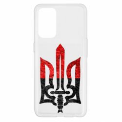 Чехол для Oppo Reno 5 4G Герб Украины красно-черный - PrintSalon
