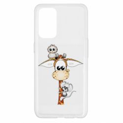 Чехол для Oppo Reno 5 4G Giraffe Owl and Mouse - PrintSalon