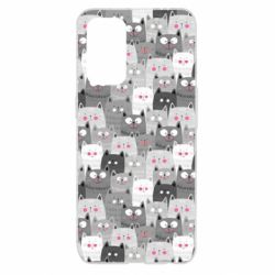 Чохол для Oppo Reno 5 4G Gray cats pattern - PrintSalon