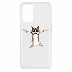 Чехол для Oppo Reno 5 4G Grumpy Cat On The Rope - PrintSalon