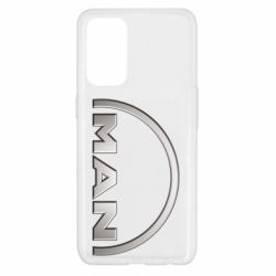 Чехол для Oppo Reno 5 4G Man metallic logo - PrintSalon