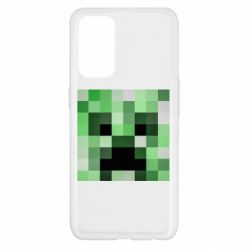 Чехол для Oppo Reno 5 4G Minecraft minimalist Creeper - PrintSalon