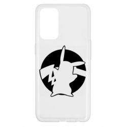Чехол для Oppo Reno 5 4G Pikachu silhouette - PrintSalon
