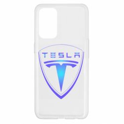 Чехол для Oppo Reno 5 4G Tesla logo gradient - PrintSalon