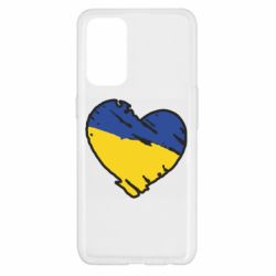 Чехол для Oppo Reno 5 4G Украина сердце с царапинами - PrintSalon