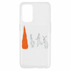 Чехол для Oppo Reno 5 4G Зайцы возле морковки - PrintSalon