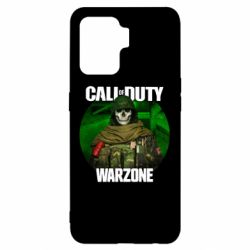 Чехол для Oppo Reno 5 Lite Call of duty Warzone ghost green background - PrintSalon